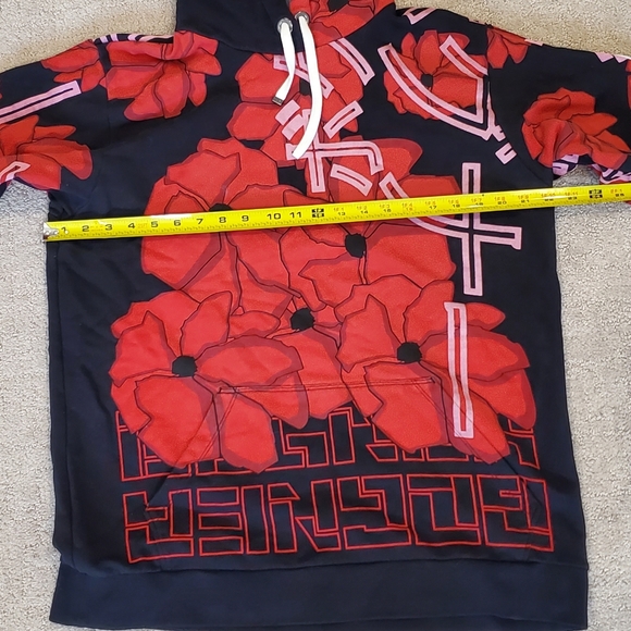 Women's Red Black Bogner Hooded Drawstring Oversized Ski Sweatshirt Small Flaw - Picture 4 of 11